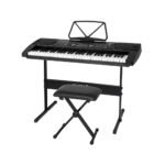 Alpha 61 Keys Electronic Piano Keyboard Digital Electric w/ Stand Stool Black - Image 3