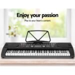 Alpha 61 Keys Electronic Piano Keyboard Digital Electric w/ Stand Stool Black - Image 4