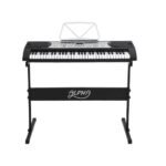 Alpha 61 Keys Electronic Piano Keyboard Digital Electric w/ Stand Stool Silver - Image 3