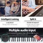 Alpha 61 Keys Electronic Piano Keyboard Digital Electric w/ Stand Lighted Black - Image 6