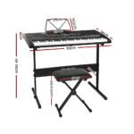 Alpha 61 Keys Electronic Piano Keyboard Digital Electric w/ Stand Stool Lighted - Image 2