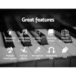 Alpha 61 Keys Electronic Piano Keyboard Digital Electric w/ Stand Stool Lighted - Image 5