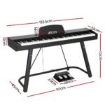 Alpha 88 Keys Electronic Piano Keyboard Digital Electric w/ Stand Semi-Weighted - Image 2
