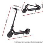 Electric Scooter 500W 25KM/H Folding Portable Riding For Adults Commuter Black - Image 2