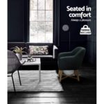 Artiss Armchair Tub Chair Charcoal Aston - Image 6