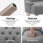 Artiss Dining Chairs Set of 4 Linen French Provincial Grey - Image 6