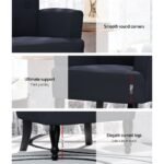 Artiss Armchair Wingback Charcoal Lothair - Image 5