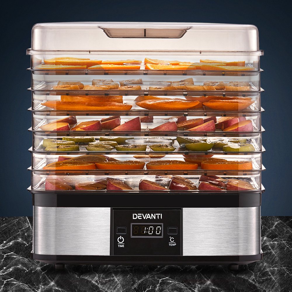 FD-B-1159-SS-7-202502281652-00.jpg Devanti 7 Trays Food Dehydrator - Image 1