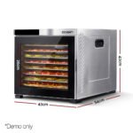 Devanti 10 Trays Food Dehydrator Stainless Steel Tray - Image 2