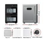 Devanti 12 Trays Food Dehydrator Dual-Zone Stainless Steel Fruit Jerky Dryer - Image 3