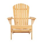 Gardeon Adirondack Outdoor Chairs Wooden Beach Chair Patio Furniture Garden Natural - Image 3