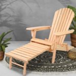 Gardeon Adirondack Outdoor Chairs Wooden Sun Lounge Patio Furniture Garden Natural - Image 7