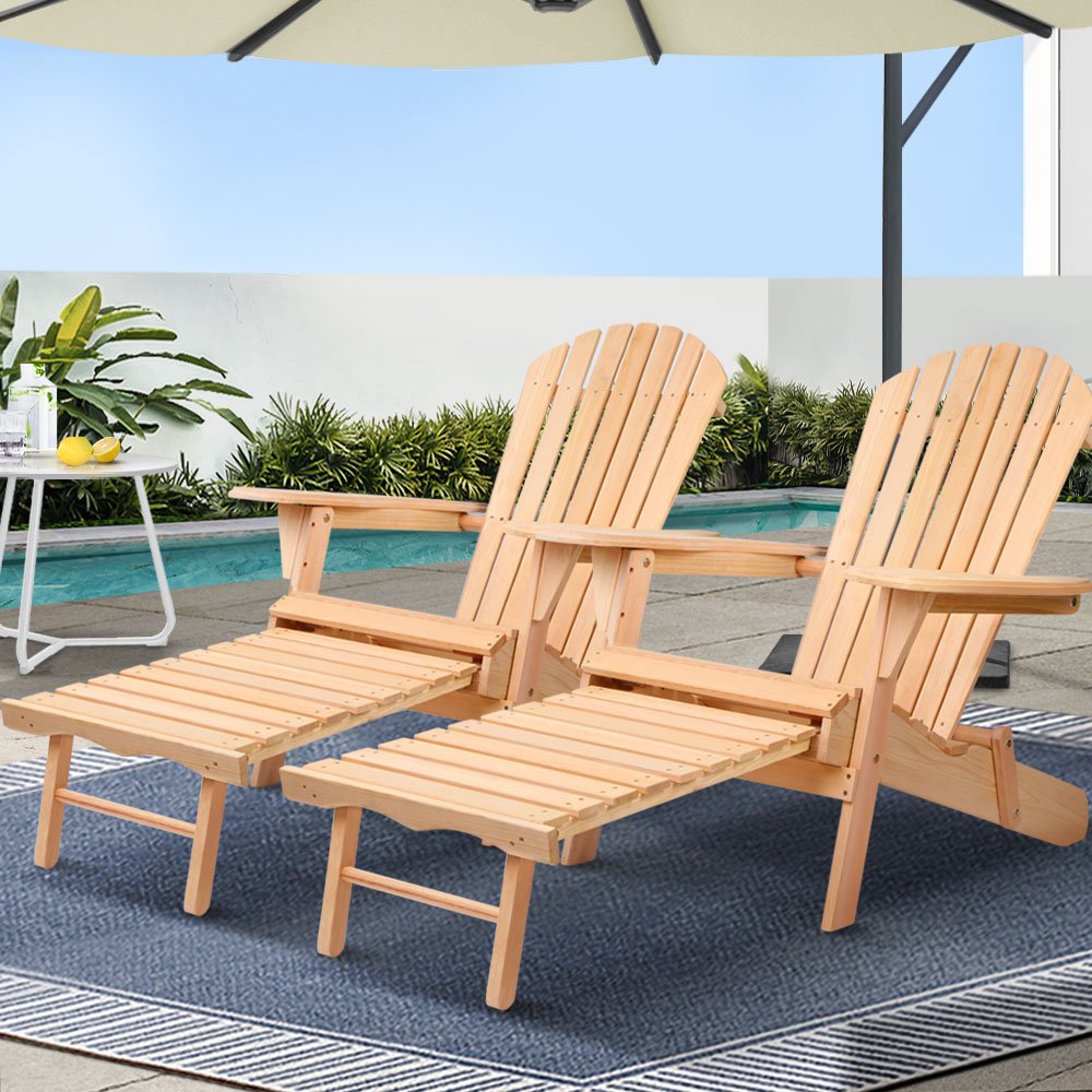 FF-BEACH-CHOTTO-NTL-2X-202502281624-00.jpg Gardeon 2PC Adirondack Outdoor Chairs Wooden Sun Lounge Patio Furniture Garden Natural - Image 1