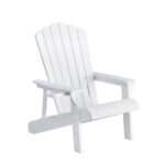 Gardeon Outdoor Chairs HDPE Adirondack Beach Chair Sun Lounge Patio Furniture Garden white