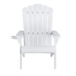 Gardeon Outdoor Chairs HDPE Adirondack Beach Chair Sun Lounge Patio Furniture Garden white - Image 3