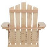 Gardeon 3PC Adirondack Outdoor Table and Chairs Wooden Beach Chair Natural - Image 5
