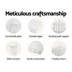 Gardeon Adirondack Outdoor Chairs Wooden Beach Chair Patio Furniture Garden White - Image 4