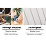 Gardeon Adirondack Outdoor Chairs Wooden Beach Chair Patio Furniture Garden White - Image 6