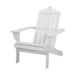 Gardeon Adirondack Outdoor Chairs Wooden Beach Chair Patio Furniture Garden White - Image 7