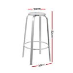 Gardeon 2x Outdoor Bar Stools Aluminum - Image 2