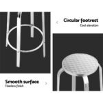 Gardeon 2x Outdoor Bar Stools Aluminum - Image 6