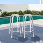 Gardeon 2x Outdoor Bar Stools Aluminum - Image 7