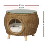 Gardeon Coffee Side Table Wicker Aluminium Desk Pet Bed Storage Outdoor Furniture - Image 2
