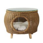 Gardeon Coffee Side Table Wicker Aluminium Desk Pet Bed Storage Outdoor Furniture - Image 3