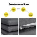 Gardeon Outdoor Dining Set 5 Piece Aluminum Extendable Table Setting White - Image 6