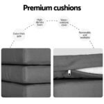 Gardeon Outdoor Dining Set 9 Piece Steel Table Chairs Setting White - Image 6