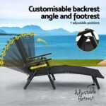 Gardeon Sun Lounge Outdoor Lounger Aluminium Folding Beach Chair Camping Patio - Image 5