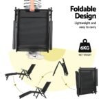 Gardeon Sun Lounge Outdoor Lounger Aluminium Folding Beach Chair Camping Patio - Image 6