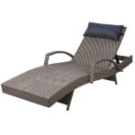 Gardeon Sun Lounge Wicker Lounger Outdoor Furniture Beach Armchair Adjustable Grey&Beige - Image 8