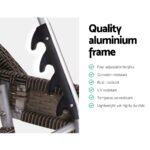 Gardeon Sun Lounge Wicker Lounger Outdoor Furniture Beach Armchair Adjustable Grey&Beige - Image 4