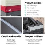 Gardeon 3PC Sun Lounge Wicker Lounger Outdoor Furniture Day Bed Rattan Garden - Image 5