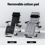 Gardeon Sun Lounge Folding Lounger Camping Zero Gravity Chair Outdoor Furniture - Image 5