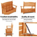 Gardeon Outdoor Storage Bench Box Wooden Garden Chair 2 Seat Timber Furniture - Image 6