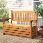 Gardeon Outdoor Storage Bench Box Wooden Garden Chair 2 Seat Timber Furniture - Image 7