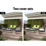 Gardeon Outdoor Sofa Set Wicker Lounge Setting Table and Chairs Patio Furniture - Image 4