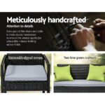 Gardeon Outdoor Sofa Set Wicker Lounge Setting Table and Chairs Patio Furniture - Image 5