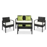 Gardeon Outdoor Sofa Set Wicker Lounge Setting Table and Chairs Patio Furniture - Image 7