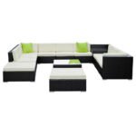 Gardeon 13-Piece Outdoor Sofa Set Wicker Couch Lounge Setting Cover - Image 3