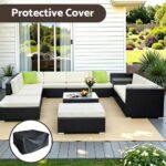 Gardeon 13-Piece Outdoor Sofa Set Wicker Couch Lounge Setting Cover - Image 6