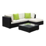 Gardeon 5-Piece Outdoor Sofa Set Wicker Couch Lounge Setting Cover - Image 7