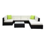 Gardeon 8-Piece Outdoor Sofa Set Wicker Couch Lounge Setting Cover - Image 3
