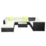Gardeon 9-Piece Outdoor Sofa Set Wicker Couch Lounge Setting 7 Seater - Image 3
