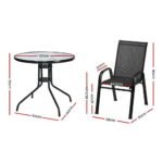 Gardeon Outdoor Dining Set Table and Chairs Patio Garden Furniture Bistro Set - Image 2