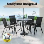 Gardeon Outdoor Dining Set Table and Chairs Patio Garden Furniture Bistro Set - Image 4