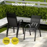 Gardeon Outdoor Dining Set Table and Chairs Patio Garden Furniture Bistro Set - Image 5
