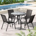 Gardeon Outdoor Dining Set Table and Chairs Patio Garden Furniture Bistro Set - Image 7